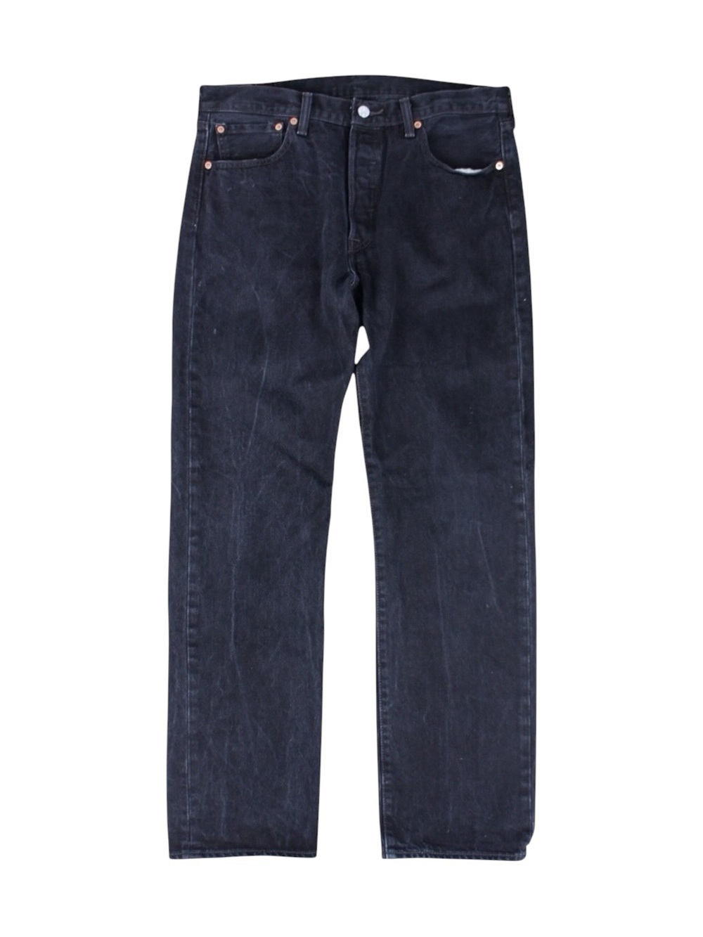 Levi's 501 Original Fit Black Jeans Men's 34x32 Button Fly Straight Leg Denim